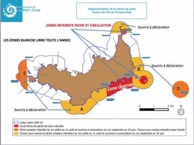 Carte zones porquerolles