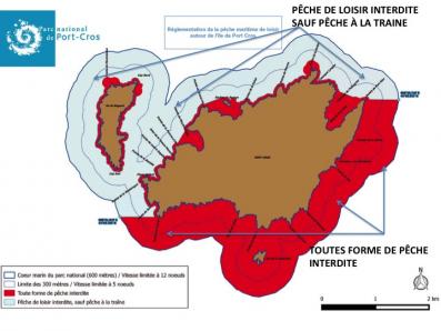 Carte zones port cros